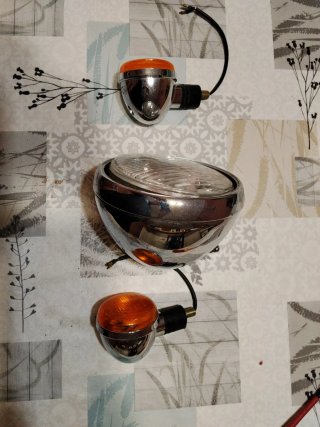 Faro e intermitentes custom cromados