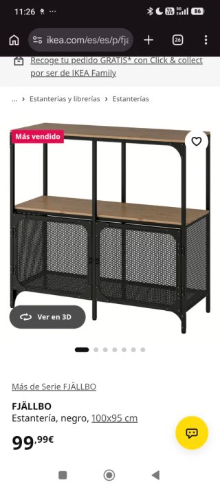 2 Estanterías Fjallbo Ikea
