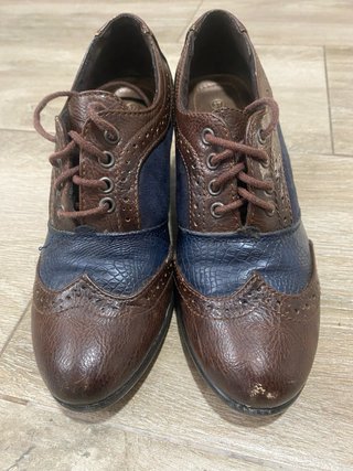 Botines Marrones y Azules con Cordones