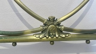 Cabecero de forja dorado