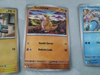 Lote 5 cartas Pokémon básicas