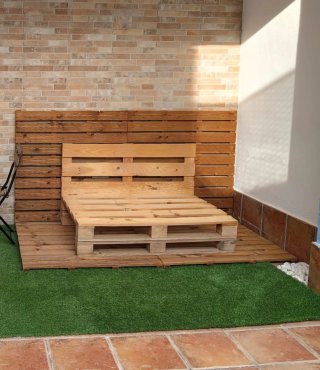 Sofá Palets Madera Exterior