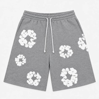 Denim Tears Pantalón Corto Gris Estampado