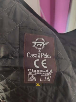 Chaqueta de moto negra try motor