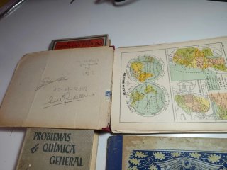 Lote de 4 libros de texto antiguos españoles