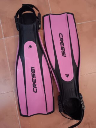 Equipo de buceo: traje, máscara,aletas y ordenador