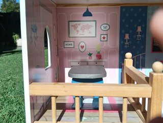 Casita de muñecas con muebles