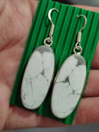 Pendientes Howlita Plata 925