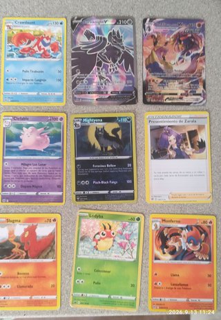 Lote Cartas Pokémon: Crawdaunt, Corviknight V, etc