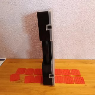 Maletín organizador gris con compartimentos