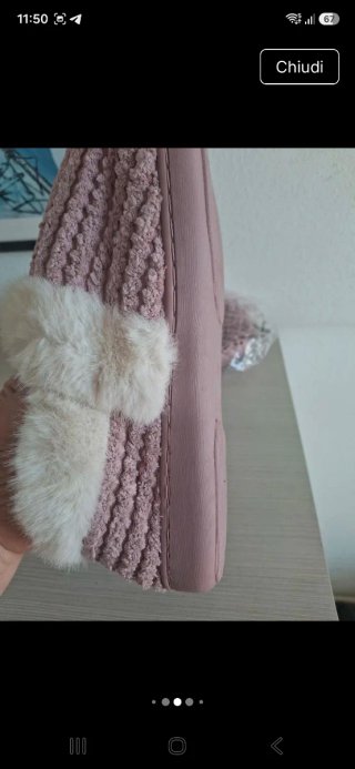 Ciabattine pelose rosa taglia 41/42