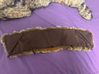 Tapado de piel marrón talla única