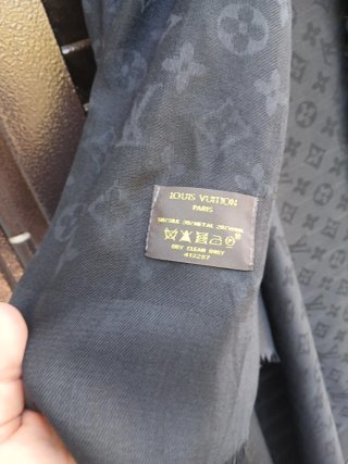 Foulard Louis Vuitton Nero Monogram