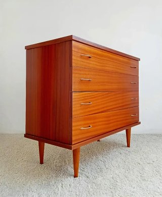 Cómoda Mid-Century, madera embero | Vintage 60s