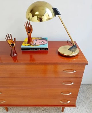 Cómoda Mid-Century, madera embero | Vintage 60s