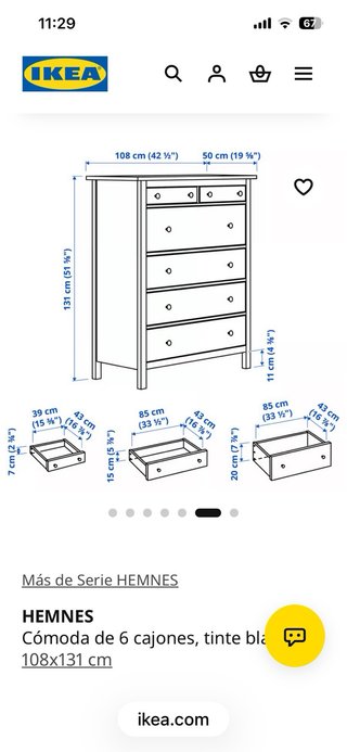 Cómoda Hemnes Ikea Madera Oscura