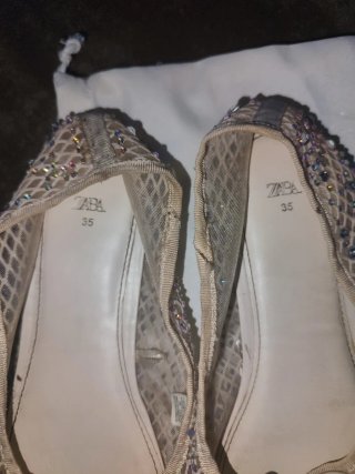Bailarinas Zara Brillantes Talla 35