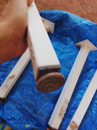 4 Patas de Hierro Blancas para Muebles