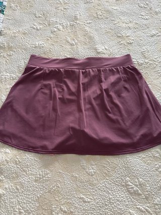 Gonna da tennis a doppio strato viola e arancione