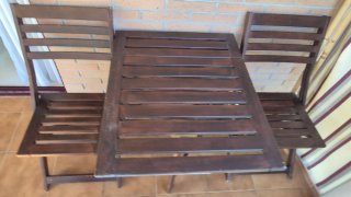 Conjunto Jardín Madera Plegable.