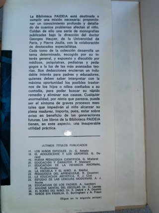 La Educación Sexual de la Infancia.