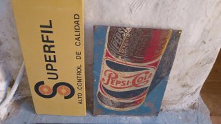Lote Carteles Publicitarios: Pepsi, Schweppes, Sup