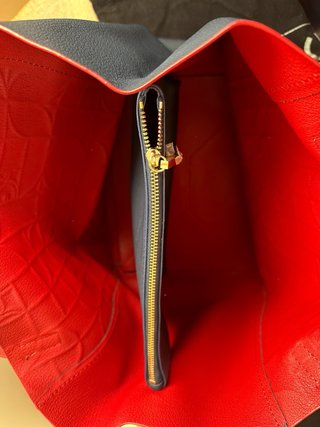 Bolso Purificación Garcia azul y rojo