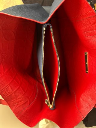 Bolso Purificación Garcia azul y rojo