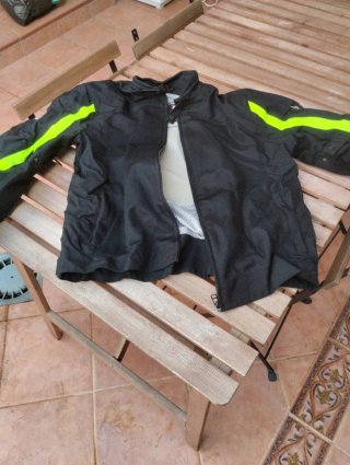 Chaqueta Moto Verano Negra/Amarillo Neón XXL