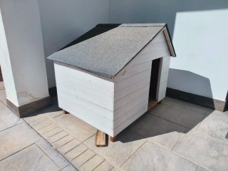 Caseta de madera para perros grandes