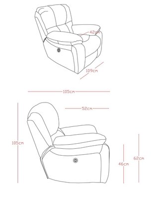 Sillón Relax Eléctrico Tapizado