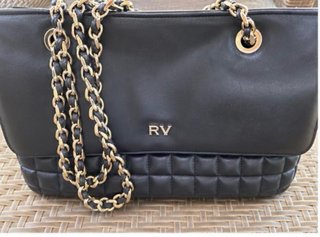 Bolso Negro Roberto Verino Cadena Dorada