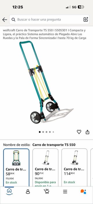 Carretilla plegable wolfcraft TS 550