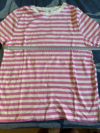 Camiseta Mango Rayas Rosa y Blanco