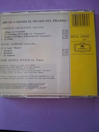 CD Música Museo del Prado Granados-Albeniz