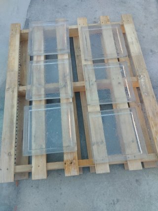 6 Bloques Vidrio Opaco 30x30x2.5