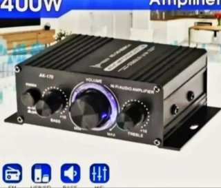 Mini Amplificador Audio AK170 400W + Alimentador