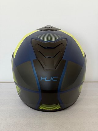 Casco moto HJC I90 Modular Negro Amarillo azul