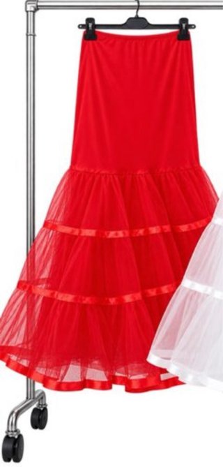 Cancán rojo talla L