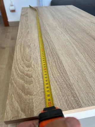 Mesa de centro elevable madera y blanco