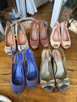 Lote 1 de 5 pares de zapatos de mujer