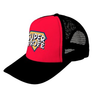 Gorra Super Profe Roja y Negra