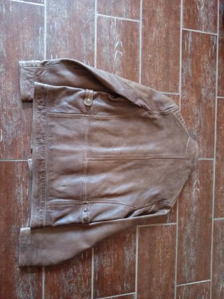 Chaqueta Cuero Marrón Massimo Dutti TALLA 11-12 AÑ