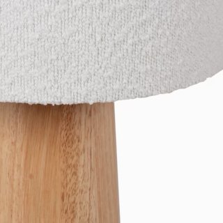 Lámpara de pie madera Hevea y pantalla tela.