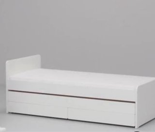 Cama juvenil 90x200 con nido, 2 cajones y colchón