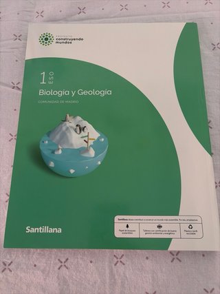 Libro texto Biologia y geologia santillana 1 Eso
