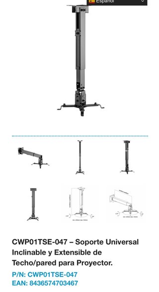Soporte Techo/Pared Proyector AISENS CWP01TSE-047