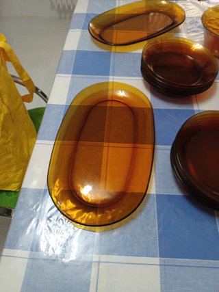 Vajilla Vintage Cristal Miel