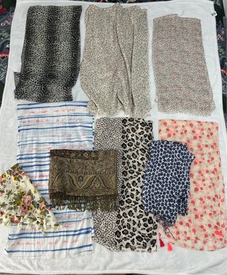 Lote 9 sciarpe/pashminas da donna