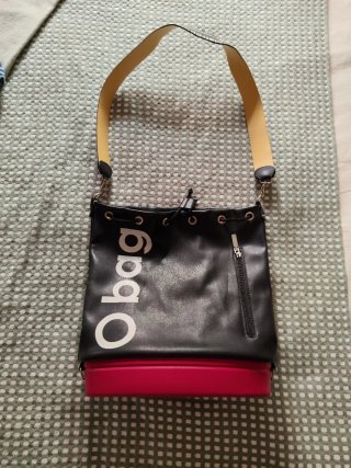 Bolso O bag negro y rosa